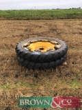 Pair Michelin Bibagrip 8.3-44 row crop wheels and tyres