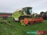 1984 Claas Dominator 96 combine harvester with air conditioning and straw chopper on Dunlop