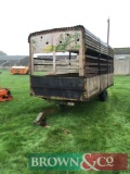 Livestock trailer for tractor