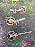 Quantity of cast iron wheels