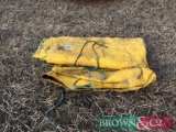 Large yellow plastic agricultural tarpaulin sheet