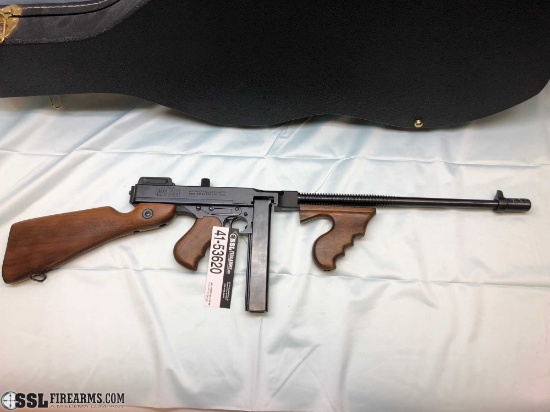 "Thompson/Auto-Ordnance Corp model of 1927 A1 .45 semi-auto carbine. Featur