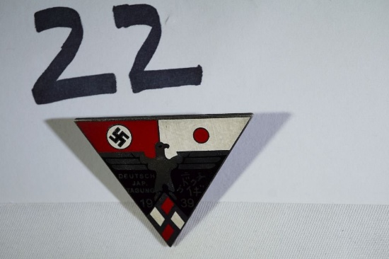 Nazi/Japanese pact support enamel pin