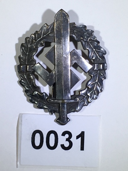 silver SA sports badge