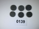 Nazi coin lot of six