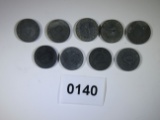 Nazi coin lot of nine