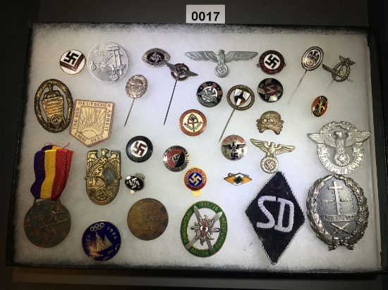 Gestapo patch and misc. lapel buttons
