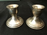 STERLING WEIGHTED CANDLE STICK HOLDERS
