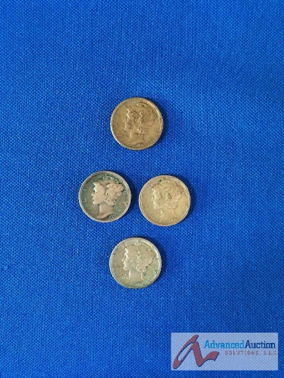 4 Mercury Dimes