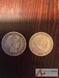 2 Liberty Head Silver Half Dollars