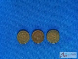 3 Indian Head Pennies