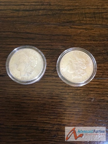 1878 S Morgan Silver Dollar and 1878 Morgan Silver Dollar