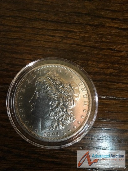 1891 O Morgan Silver Dollar