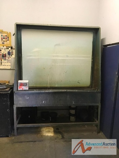 wash rack with lights in the back