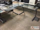 Glass Top Desk 3 Pieces