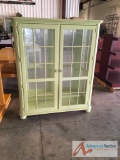 Light Green Display Cabinet with Lights