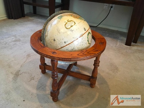 Globe on a Oak stand
