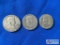 3- 1950s Franklin Silver 1/2 Dollars