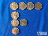 4- 1977, 1- 1979, 2- 1980, and 1- 1982 Kennedy 1/2 Dollars