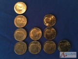 10 Kennedy 1/2 Dollars 1971-1981