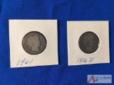 1901 and 1916 D Barber Quarters