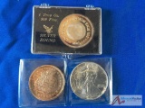 Silver Dollar and two Silver trade units