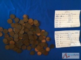 130+ 1880s and 1890s Indian Head Wheat Pennies