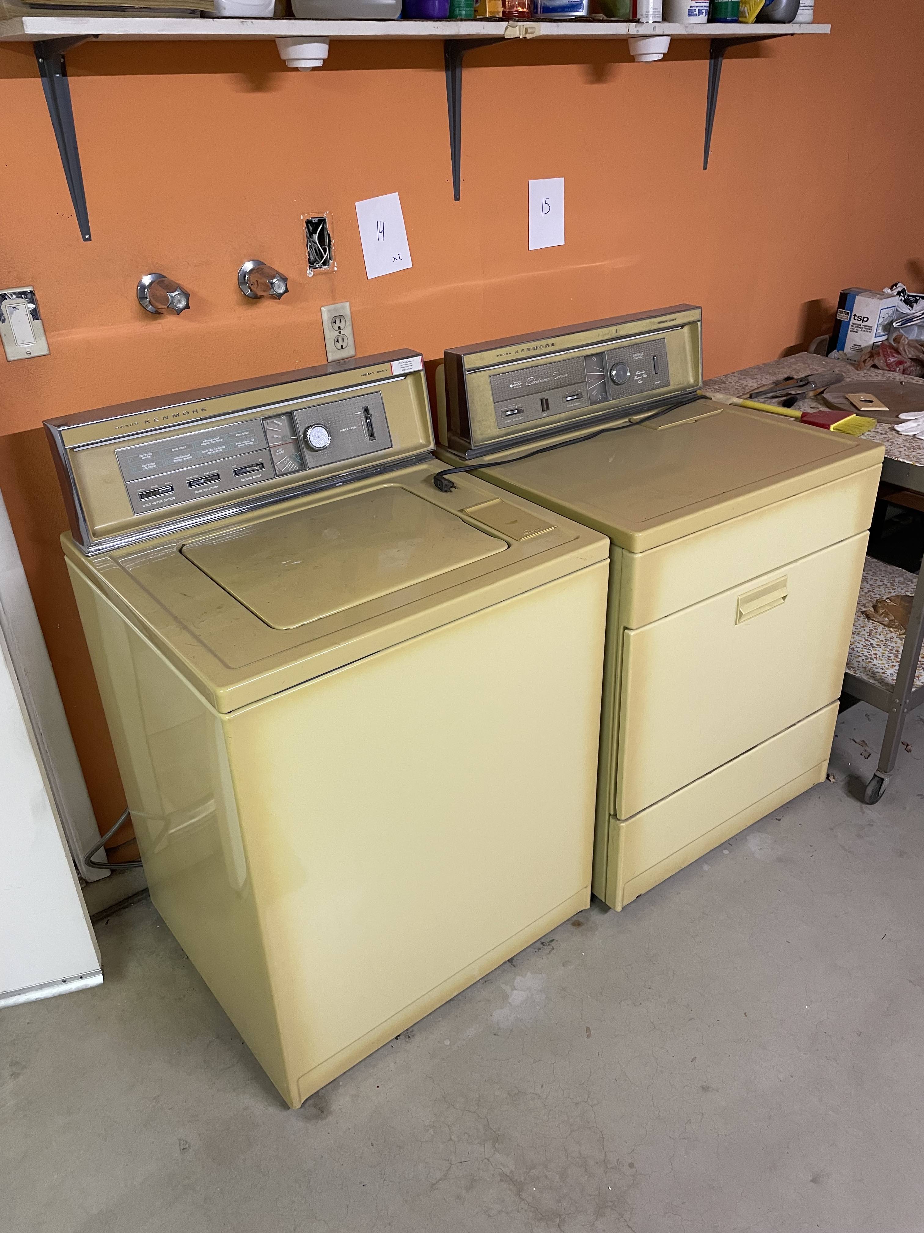 Kenmore washer and dryer from 1970s (museum
