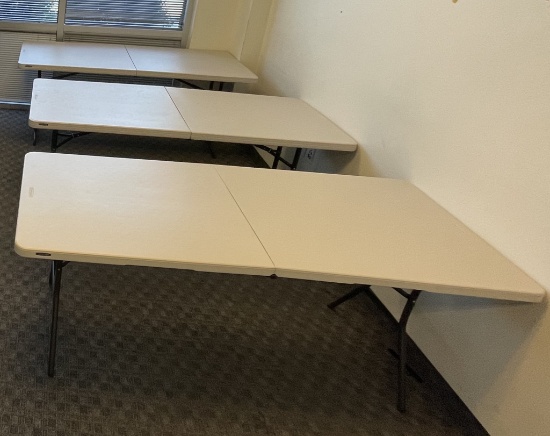 Lifetime 6' folding tables x 3