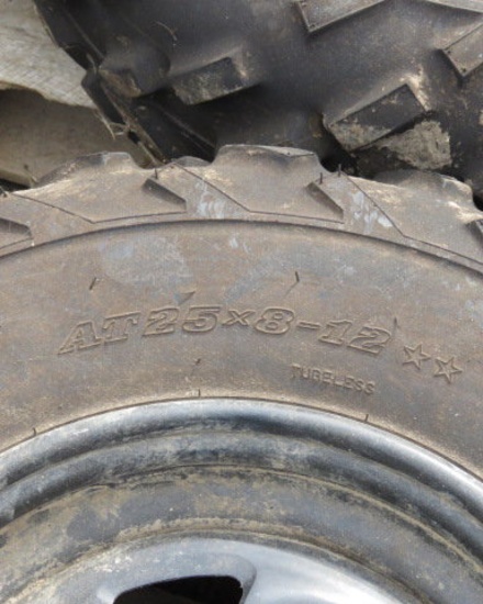 Set of 4 - ATV tires AT25x10-12 &AT25x8-12