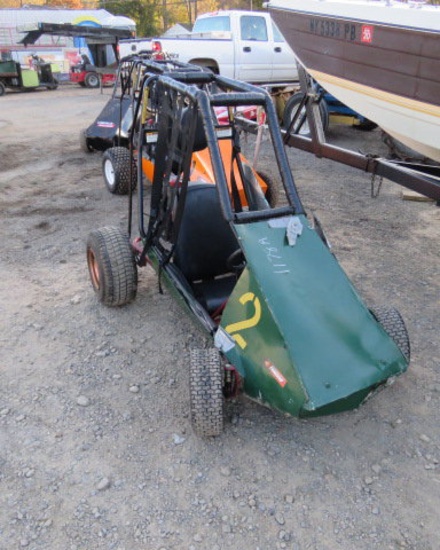 Red Fox LXT go cart green tin