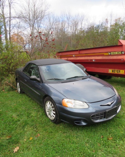 2002 Chrysler Sebring convertible vin 1C3EL45XX2N35023B 97559 miles title