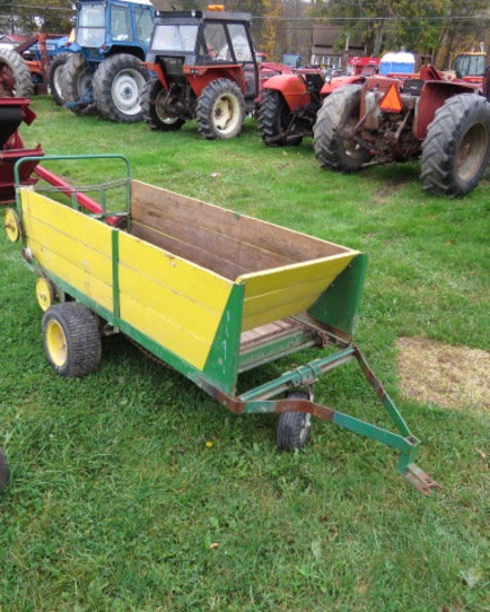 Tow behind ATV manure spreader
