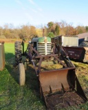 Oliver Super 88 tractor with bucket