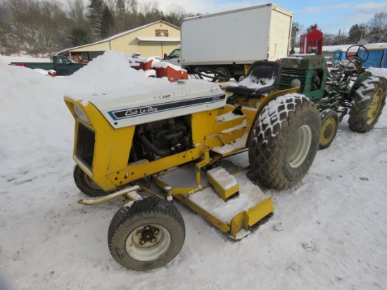 International Cub 3pt hitch LoBoy 154 tractor with belly mount mower