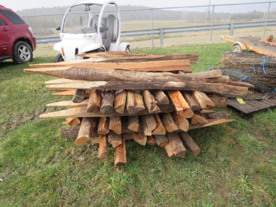 variety of hand cut fence post