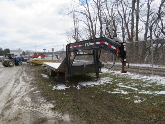 2012 P J Trailer 22ft deck over 5005 goose neck power tilt