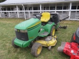 JD GX345 Lawn mower, power bagger, snowblower and rototiller