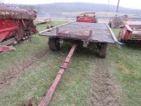 Extended tongue hay wagon