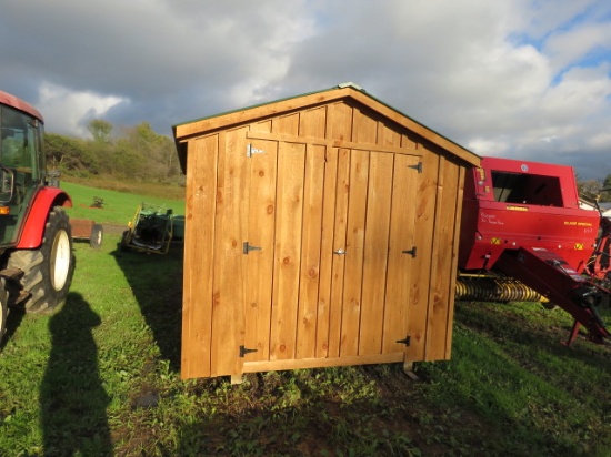 8x12 amish shed with tin roof & ramp