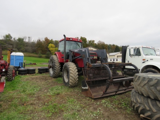 Case IH 7120 w/cab 4x4 with grapple bucket 1114hrs