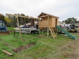 Amish made playhouse & swing set