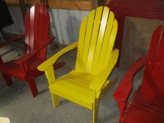 yellow adirondiak chair