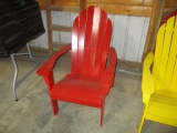 Red adirondiak chair