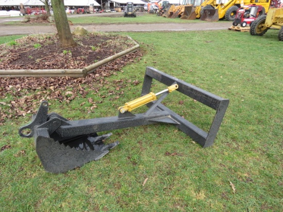 Skidsteer quick attach backhoe