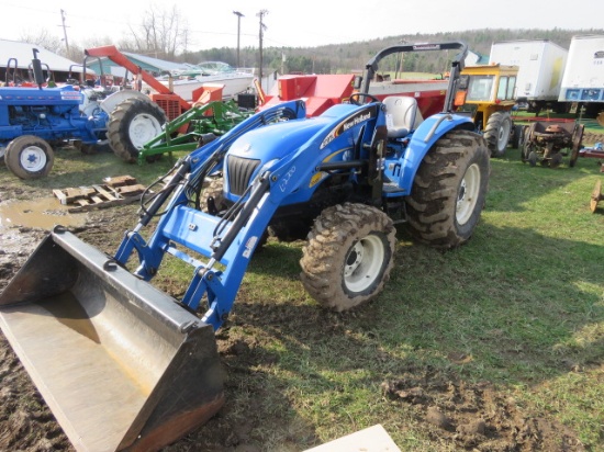 NH T 2420 w/270TL Loader w/quick attach bucket