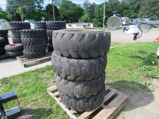 DEESTONE 12-16.5 NHS SKIDSTEER TIRES USED