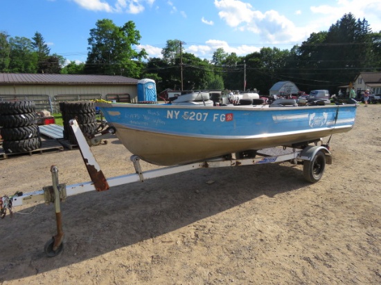 1986 BLUE FIN ALUMIMUM BOAT VIN BFFPRI241586 WITH 1987
