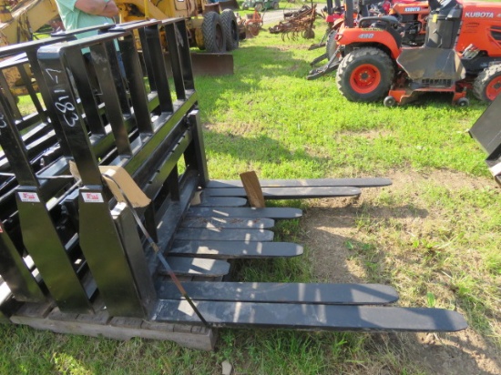 KIVEL 3500LB 24" LOAD CENTER SKIDSTEER PALLET FORKS
