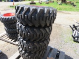 CAMSO 12-16.5 NHS TUBLESS SKIDSTEER TIRES ON BOBCAT RIMS